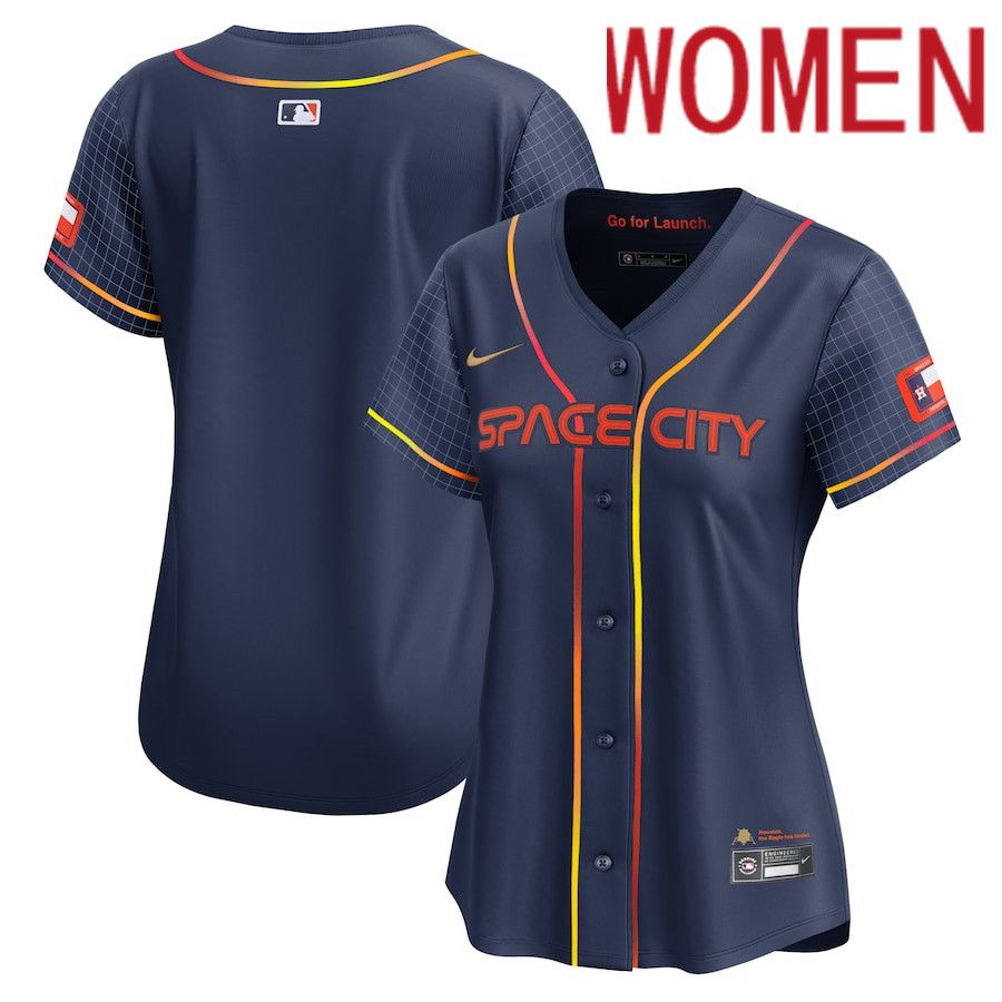 Women Houston Astros Nike Navy City Connect Limited MLB Jersey